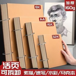 Sketchbook A4 Loose-Leaf Notebook Detachable Ring Binder Art Student Special Drawing Book Portable Notepad