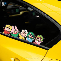 Crayon Shin-Chan Cartoon Fun Car Stickers for Electric Vehicles, Motorcycles, Helmets, Car Scratch Cover, Decorative Waterproof Stickers