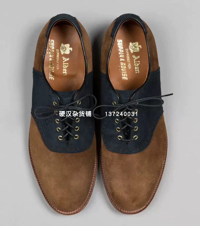 现货Alden Two Tone Suede Saddle Shoe-Taobao