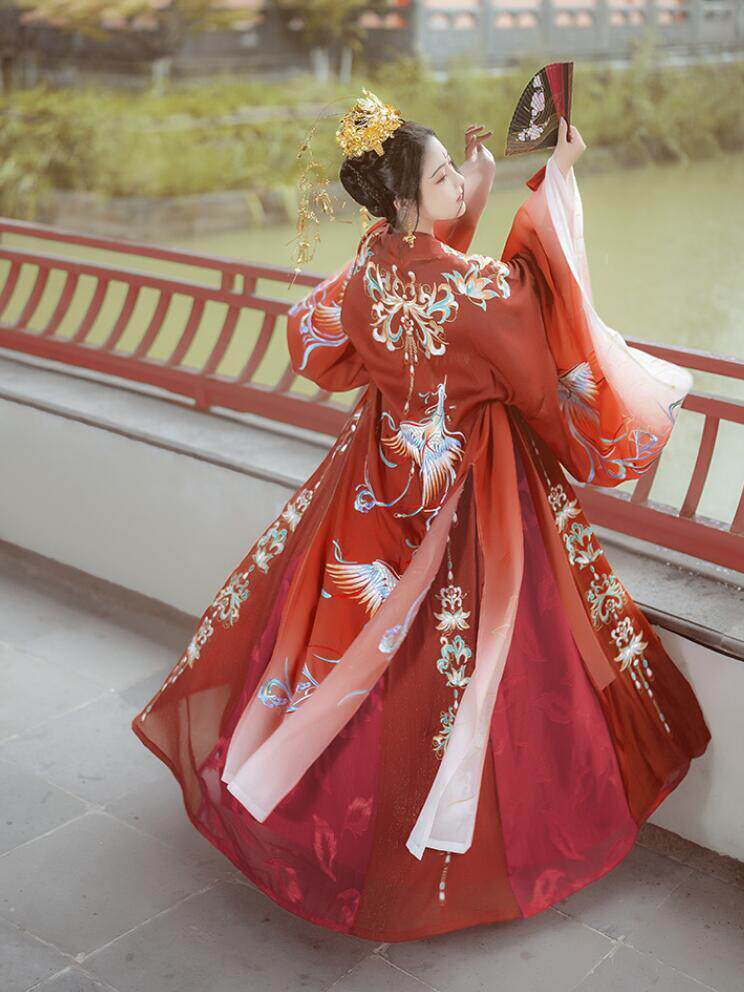 如梦霓裳凤凰刺绣大袖衫