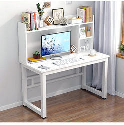 Computer Desk, Desktop Home Desk, Bookshelf Integrated Bedroom Desk with Bookshelf, Student Writing Desk, Study Desk, Office Desk