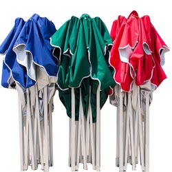 Four-Corner Umbrella Tent for Outdoor Stall Use, Foldable and Retractable Sunshade and Rain Shelter, Rainproof Canopy, Advertising Four-Legged Stall Canopy