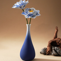 Jingdezhen Ceramic Flower Large Gradient Artificial Peony Flower High-End Light Luxury Living Room Tea Table Decoration Housewarming Gift