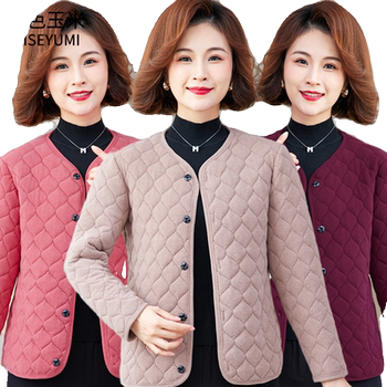 Middle -aged mother Chunqiu Deye warm cotton clothes short
