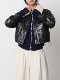 European retro launch cotton pyramid water mink wool leather jacket 2024 Winter short white goose velvet down jacket female
