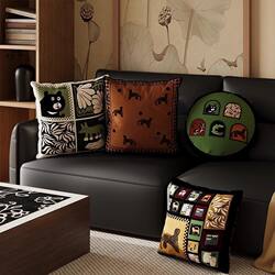 Medieval-Style Melard Pillow, Retro Light Luxury, High-End Feel, Living Room Sofa Cushion, Large Backrest for Bed Headboard