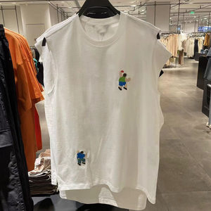 
2026 Summer New Trendy Men's Fashion Versatile Cotton Embroidered Round Neck Casual Sports Vest UMV440077