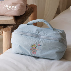 Cosmetic Bag Storage Bag for Women 2026 New Portable Puff Large Capacity Hand-Held Makeup Brush Travel Toiletry Bag