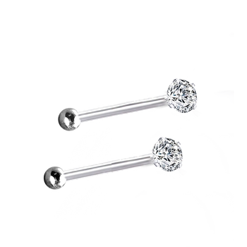 No-ear plugging ear nail 999 sterling silver for women