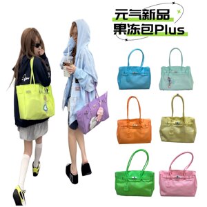 
Jellyfirkin large jelly bag women's new summer style large capacity commuter waterproof tote bag beach bag