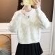Round -neck twist sweater female autumn and winter new small little loose and thickened outside wearing a cover with bottom knit sweater