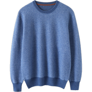
Charming man ~ temperamental men's round neck cashmere sweater thickened pullover pure cashmere sweater knitted jacquard loose