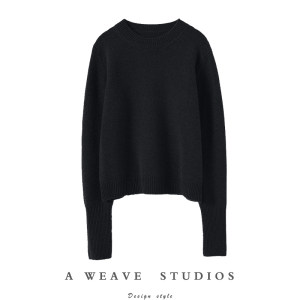 
Deep elegance! Thickened cashmere sweater 100 pure cashmere women's round neck pullover sweater for autumn and winter new style