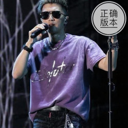 In Stock - Nicholas Tse Concert Same Style T-Shirt Purple Fan Club Support Clothing Short-Sleeved Celebrity Merchandise Clothes