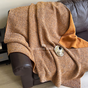 
Crane A Class ins Nordic Half-Side Fleece Knitted Cover Blanket Living Room Sofa Nap Leisure Blanket Universal in all seasons