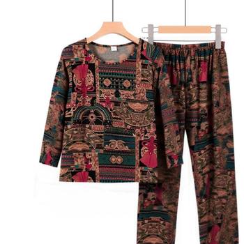 
Spring and Autumn suits for women new Chinese style elderly women's clothing grandma clothes loose large size mother autumn long sleeve two-piece set