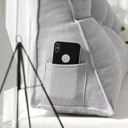 Nordic simple bedside triangle large cushion sofa pillow large backrest cushion tatami bed soft bag bed pillow