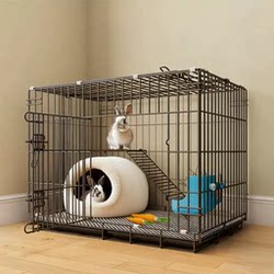 Rabbit Cage for Home Indoor Use, Large Size, Suitable for Raising Rabbits, Guinea Pigs, and Other Small Animals, with Automatic Waste Cleaning, Pet Rabbit House, Rabbit Cage
