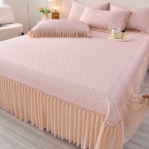 
Summer iced doodle mat Class A mother and baby grade 2025 new machine-washable air conditioner soft mat bed skirt three-piece set