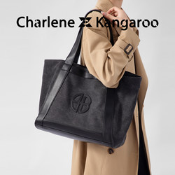 【Xiangnai'Er】Niche Korean-Style Lazy Canvas Tote Bag for Women, New Simple Commuter Large-Capacity Shoulder Bag