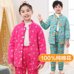 Thickened and warm autumn and winter pure cotton coat and trousers liner