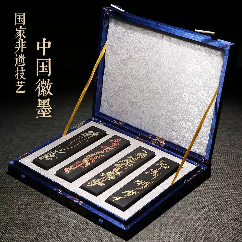 希少品　中国土産　古美術　彩墨　古墨　中国美術　乾隆套墨御题西湖十景诗彩墨 希少品 中国土産 古美術 彩墨 古墨 中国美術 乾隆套墨御题西湖十