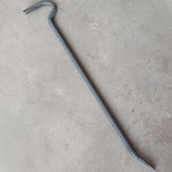 Woodworking Crowbar Flat Head Threaded Steel Nail Remover 7-Shaped Crowbar Woodworking Mold Removal Crowbar Crowbar Manual Forged