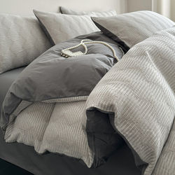 Nantong Bedding Set 60-Count Pure Cotton Jacquard Double-Layer Gauze Four-Piece Set Pure Cotton 2025 New Model High-End Master Bedroom