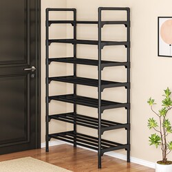 Shoe Rack for Home Entrance, Multi-Layer, Simple, Indoor, Dormitory, Popular Model 2026, New Stainless Steel Space-Saving Shoe Cabinet
