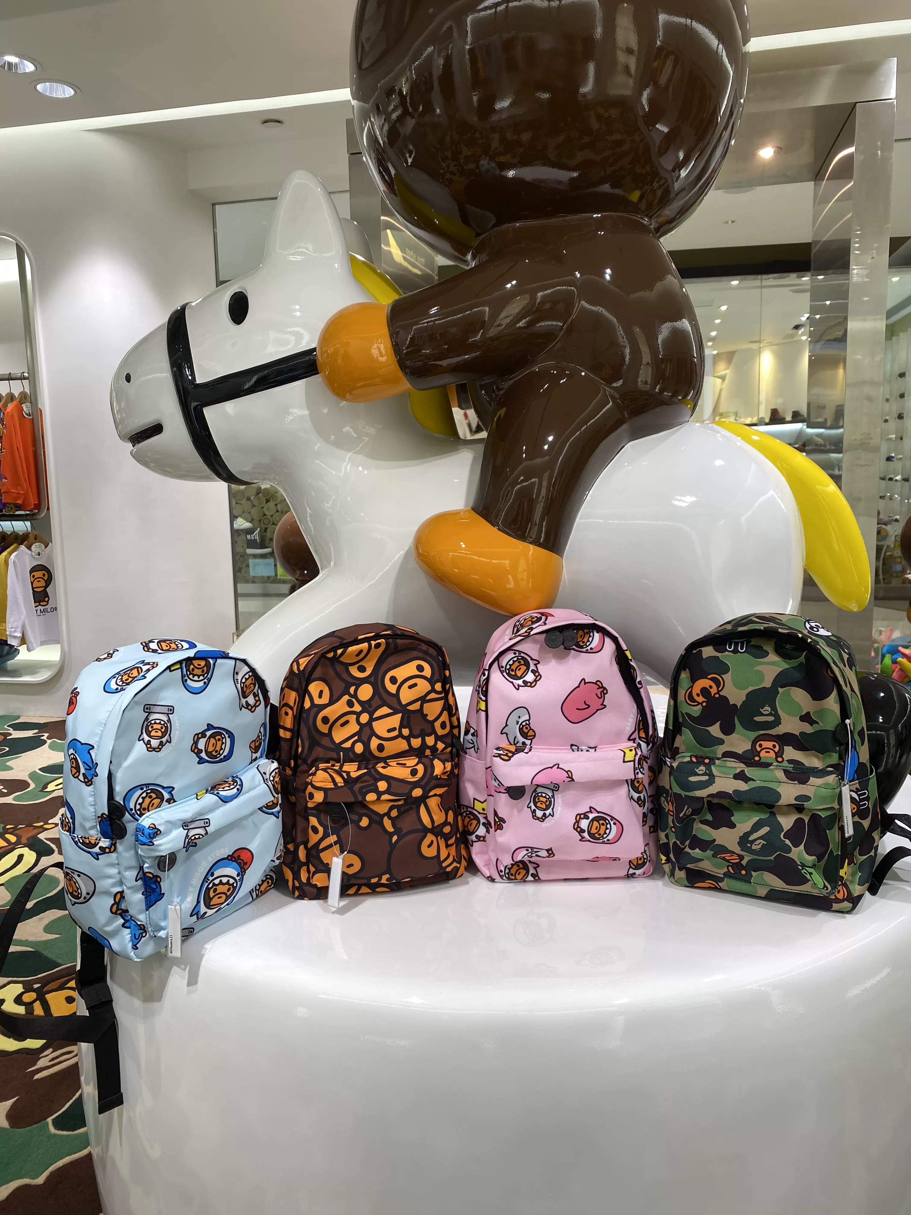 it代购BAPE BABY MILO 24春小号双肩包儿童书包4279XXM大陆现货-Taobao 