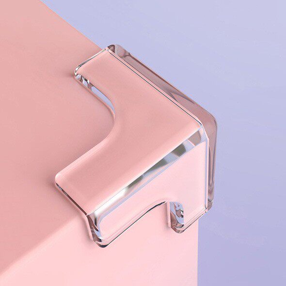 Table corner transparent anti-collision corner glass coffee table ...