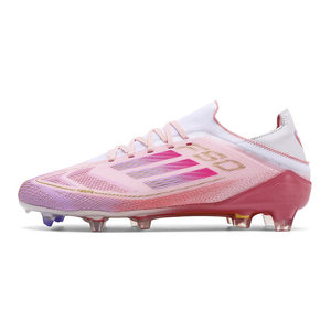 2025新款亚马尔樱花粉FG长钉F50低帮足球鞋男女青少年碎钉训练鞋