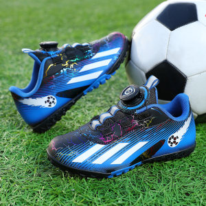 Messi children's football shoes men and girls elementary school students back force breaking professional competition training special shoe rotation buttons
