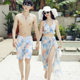 New couple swimsuits, men's beach pants, women's three-piece skirt, split swimsuit, bikini, beach vacation wear
