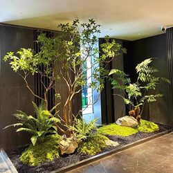 High-End Horsewood Window Display Landscaping Artificial Plants Indoor Decorative Trees Large Fake Trees Simple Landscape Simulated Green Plants
