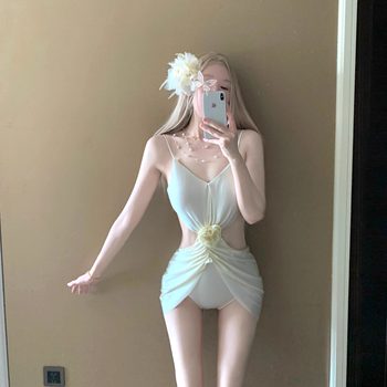 
2025 New Swimsuit Women's Hollow Backless Small Breast Push Up