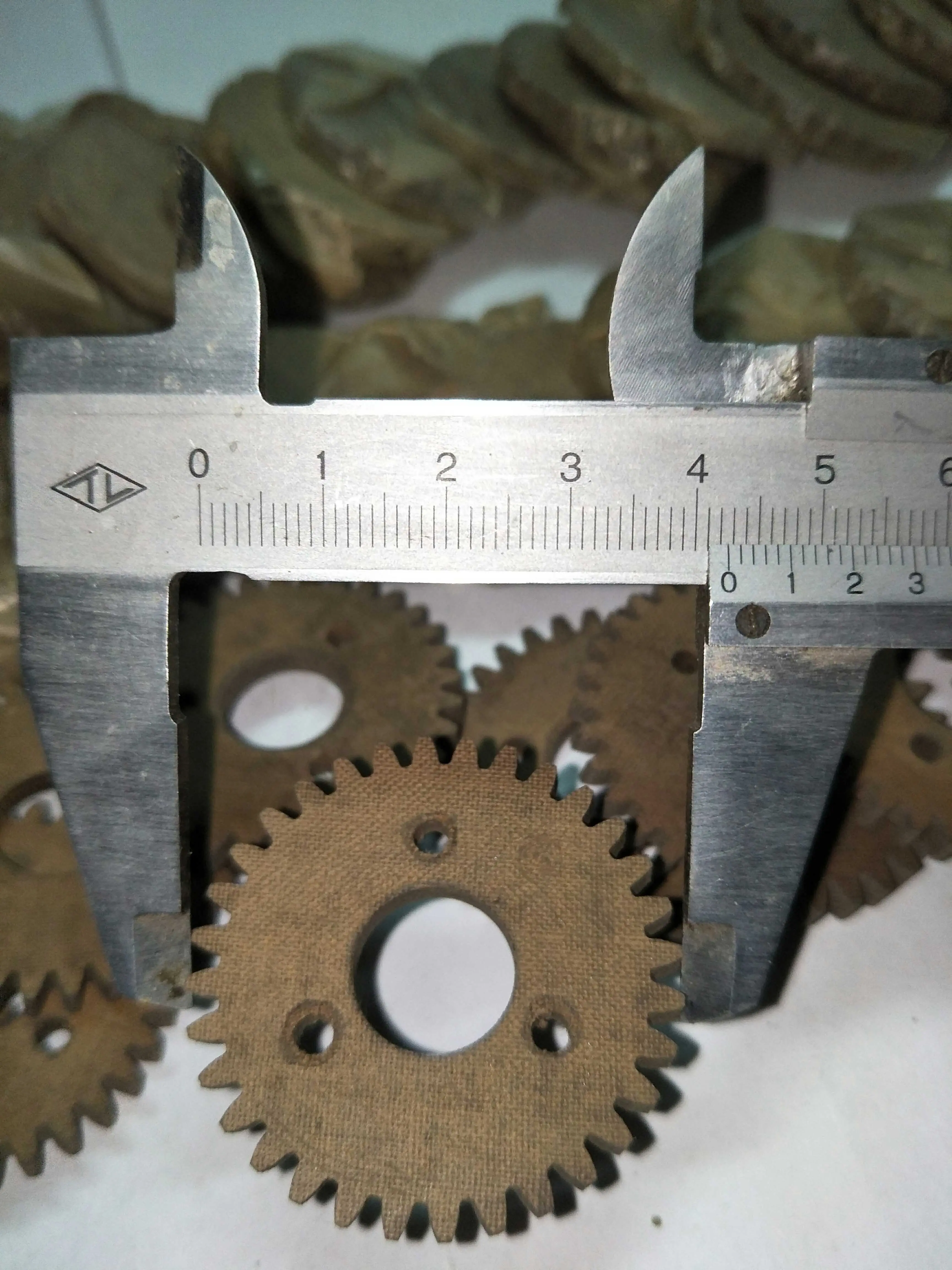 75毫米老电影机配件,875放映机用32牙胶木齿轮,直径42.5mm