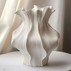 ins Scandinavian Unglazed Ceramic Artificial Flower Vase Home Living Room Desktop Flower Arrangement Ornaments Water-Cultured Housewarming Gift