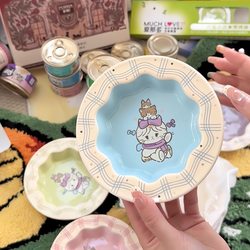 mikko same style lace cat bowl pet ceramic rice bowl food and water canned cat and dog snack bowl
