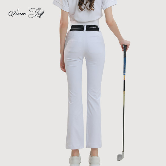 
SG Golf Pants Women's Spring and Summer Thin High-waisted Slit Pants Breathable Quick-Drying Sports Slit Straight Pants Women