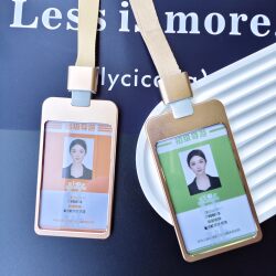 Authentic 2025 Version Electronic Tour Guide Badge Holder, Tour Guide Identification Card Holder, Same Style Card Holder, Work Badge, Tour Guide Association Recommended Metal Badge Holder, Work Badge, Name Tag Lanyard, Vertical Style
