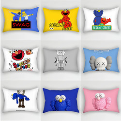 Kaws Trendy Cartoon Sesame Street Long Pillow Headboard Cushion Sleeping Pillow Super Soft Pillow for Men and Women