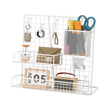 Desktop grid storage rack art display rack