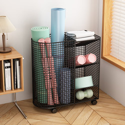 Yoga Mat Storage Basket, Household Gap Storage Rack for Sports and Fitness Equipment, Badminton Racket, Dumbbell, Basketball Storage Rack