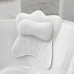 4D High-Elastic Bath Pillow, Bathtub Pillow, Bathtub Cushion, Washable Bath Pillow, Backrest Cushion