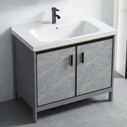 Floor-Standing Space Aluminum Bathroom Cabinet Washbasin Washbasin Cabinet Combination Ceramic Bathroom Balcony Washbasin