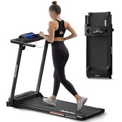 Flat Treadmill for Home Use, Small Foldable Silent Electric Indoor Walking Machine, Fitness Equipment