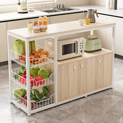 Kitchen Storage Rack, Floor-Standing Multi-Layer Vegetable Rack, Household Multi-Functional Pot Rack, Microwave Storage Rack, Kitchen Cabinet Storage Shelf