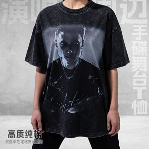 
Evolution official authentic concert peripheral hand disc stage double-sided printed cotton short-sleeved black T-shirt