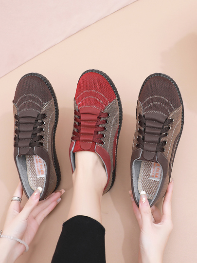 Scarpe Donna In Rete Traspirante Invernali – Flat Basse Antiscivolo, Tessuto Morbido, Suola Gomma, Misura 42, Per Uso Quotidiano